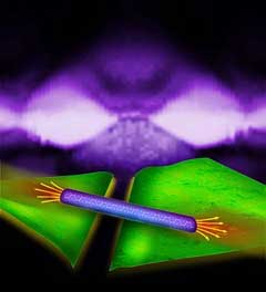 The figure shows two example of a recent low-temperature transport experiments with multiwall nanotubes.